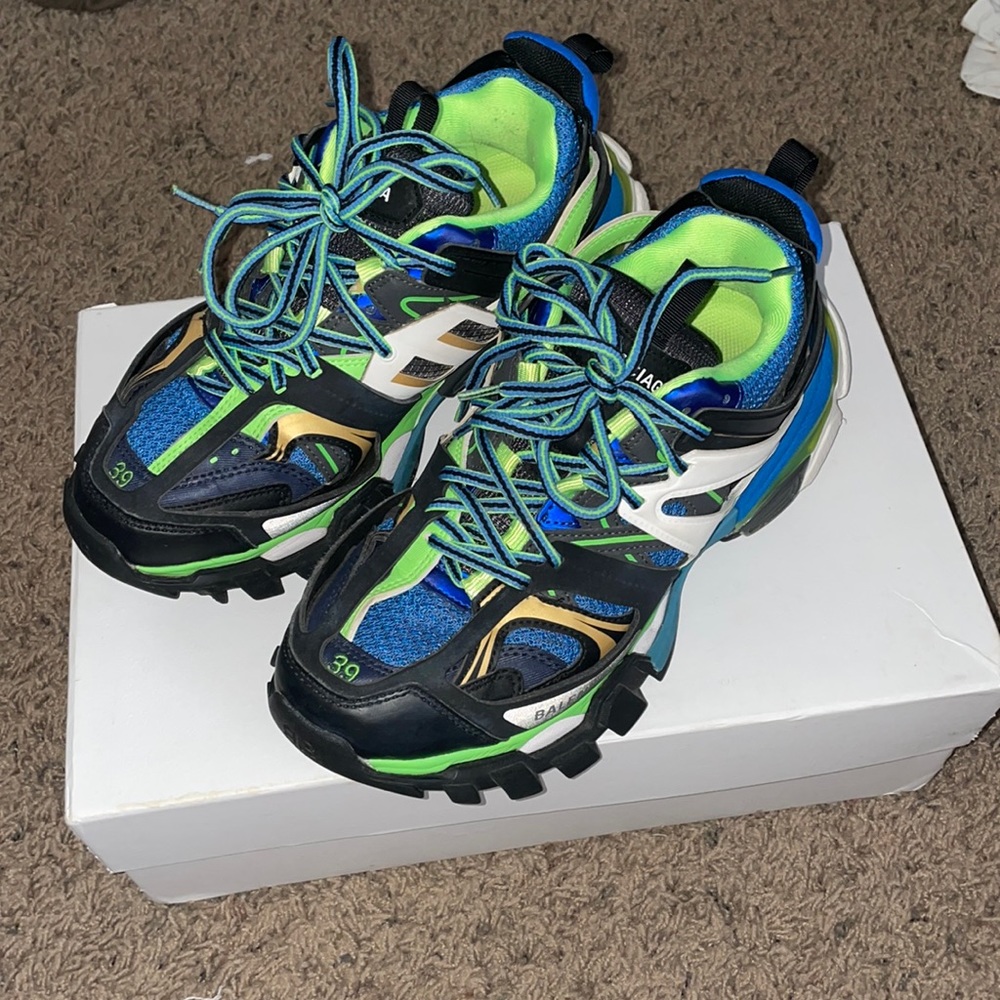 EUC Balenciaga Track Green White Blue EU39